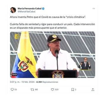 Con esta publicación, la senadora