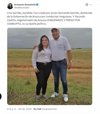 El ministro Armando Benedetti compartió