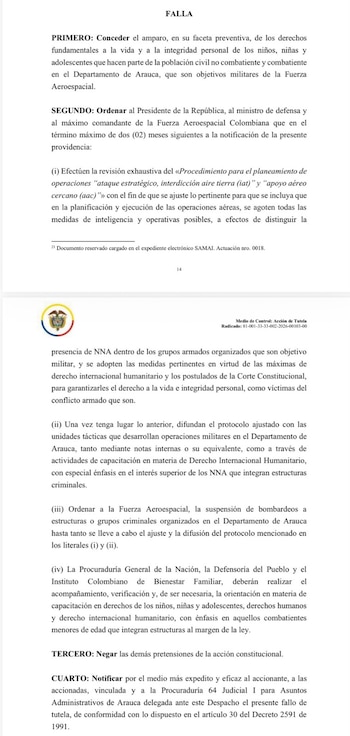 El fallo exige nuevos protocolos a Petro en Arauca - crédito cortesía
