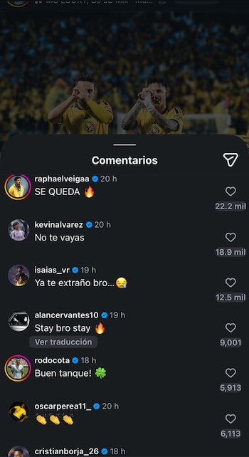 Compañeros azulcremas expresan su apoyo al Rayito en redes, mientras la afición impulsa una campaña para que se quede en Coapa. (Captura Instagram)