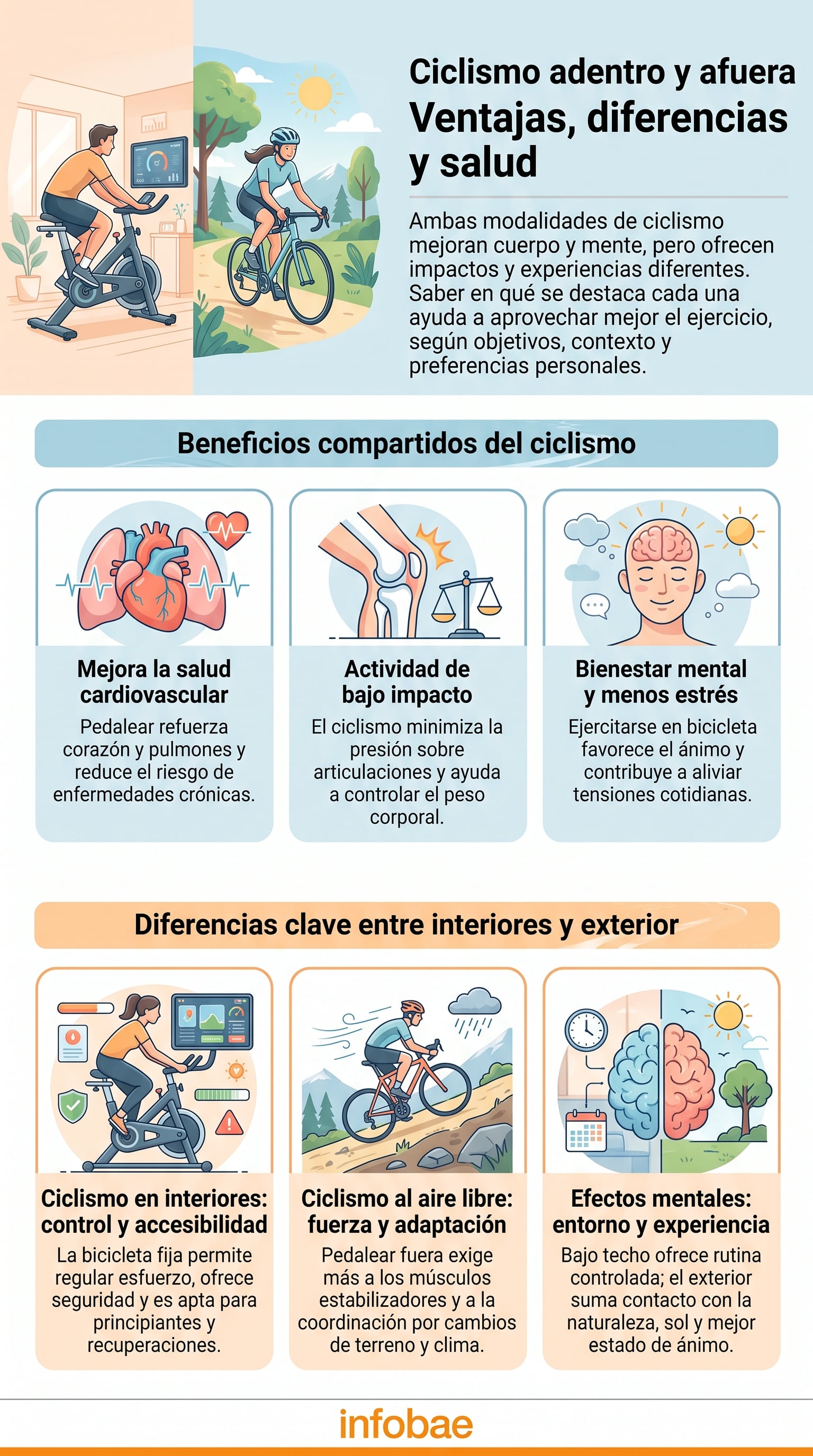Ambas modalidades se complementan y la elección depende del objetivo y las preferencias personales. (Imagen Ilustrativa Infobae)