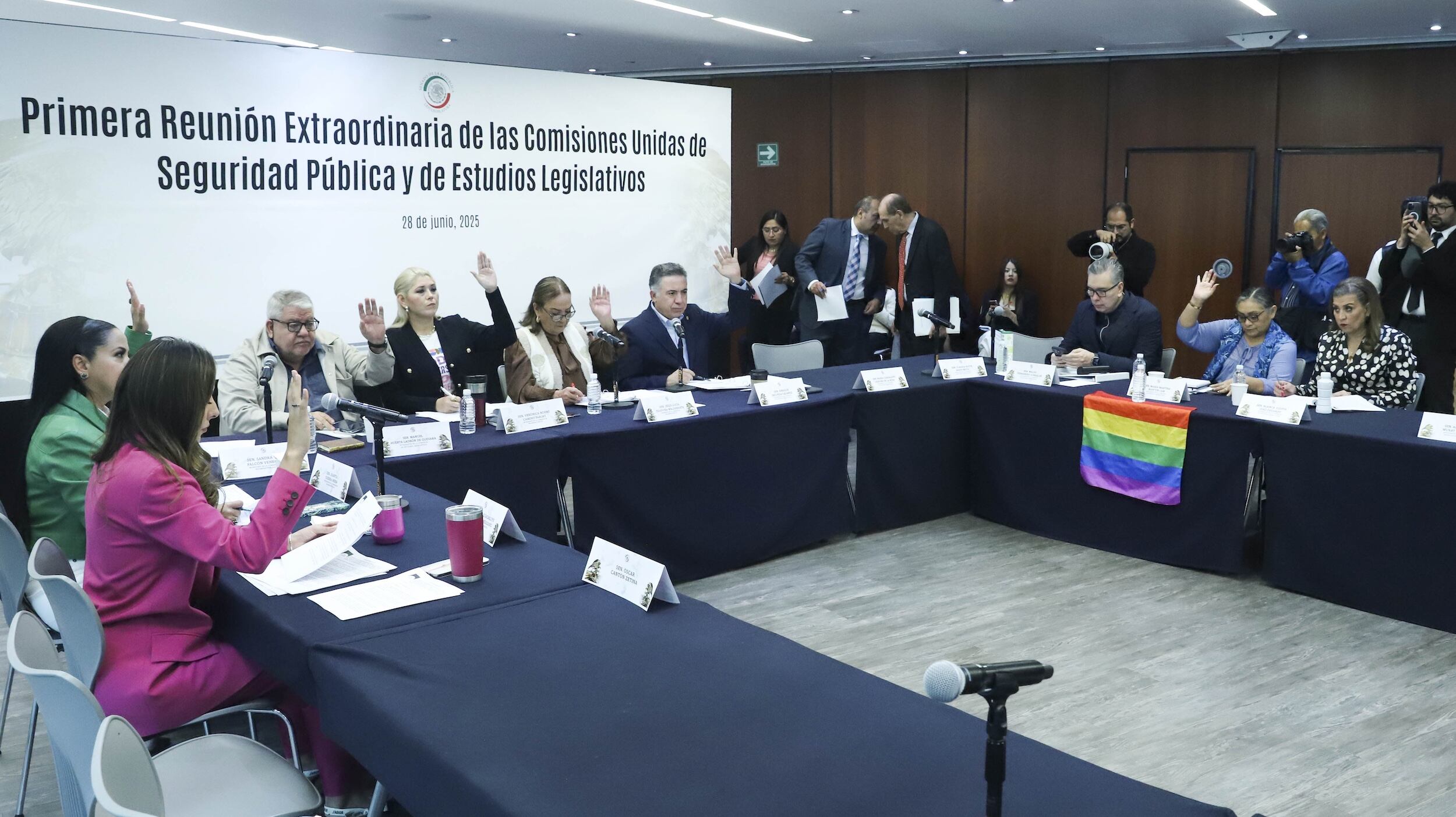 Las Comisiones Unidas de Seguridad Pública y de Estudios Legislativos del Senado aprobaron la nueva Ley General del Sistema Nacional de Seguridad Pública. Foto: https://comunicacionsocial.senado.gob.mx/