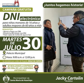 Lanzan campañas de DNI electrónico