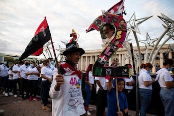 Simpatizantes del presidente nicaragüense Daniel