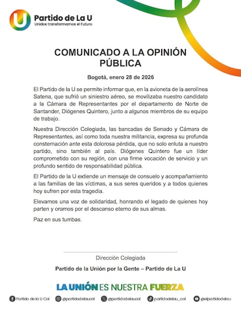 Este es el comunicado del