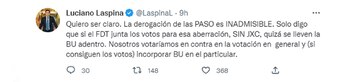 Luciano Laspina, es uno de