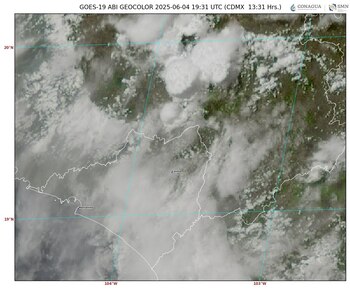 Imágen 2:GOES-16 ABI, GEOCOLOR 13:31