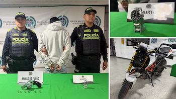 Cayó presunto motoladrón señalado de hurtar reloj de $40 millones a ciudadano estadounidense en Bogotá