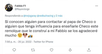 Fan de Checo Pérez recreó