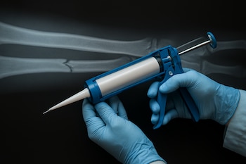 El dispositivo utiliza un filamento biocompatible con hidroxiapatita y policaprolactona, adaptándose a la forma exacta del hueso (Imagen Ilustrativa Infobae)