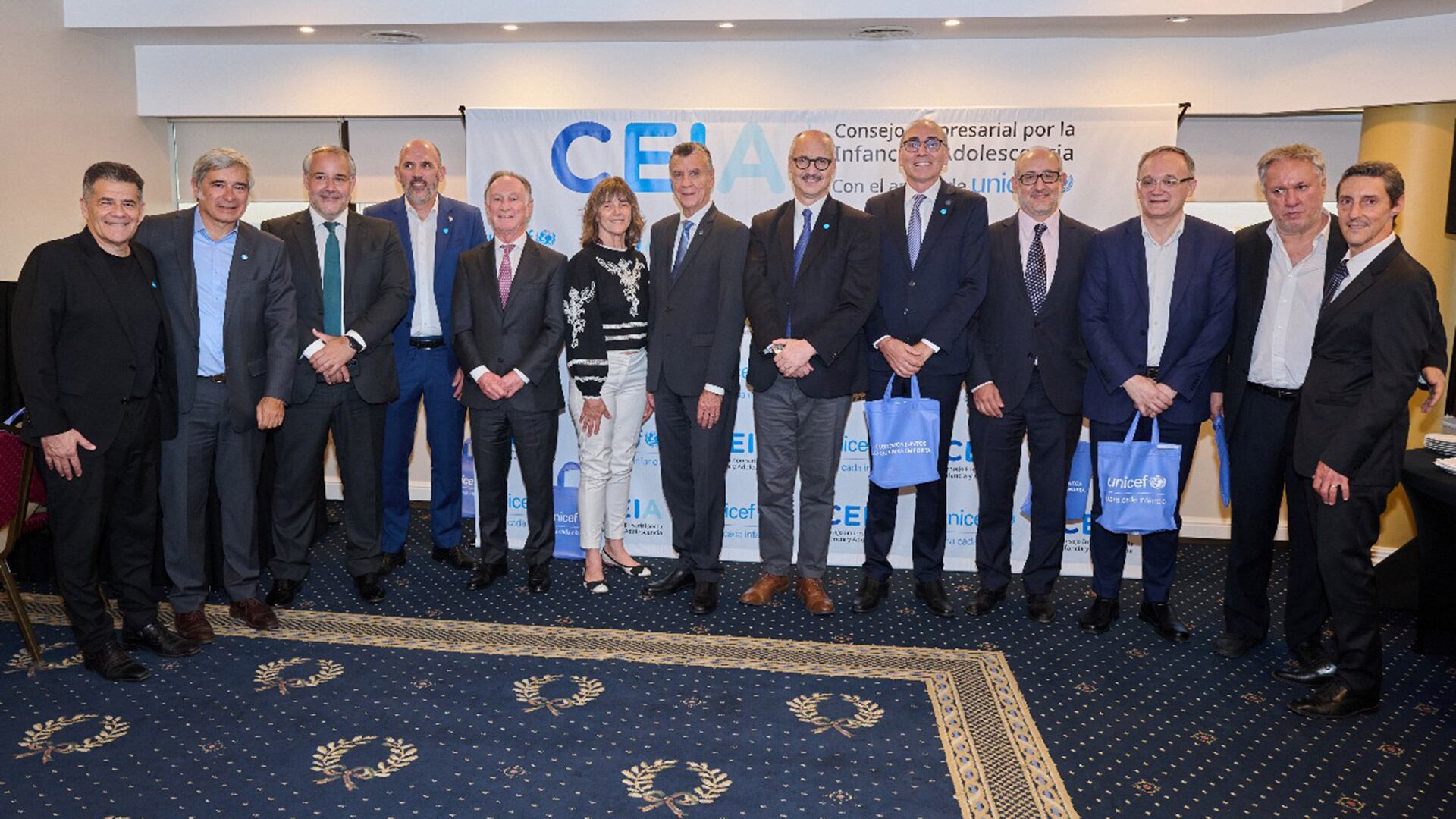 Autoridades de Unicef y las cámaras empresariales involucradas