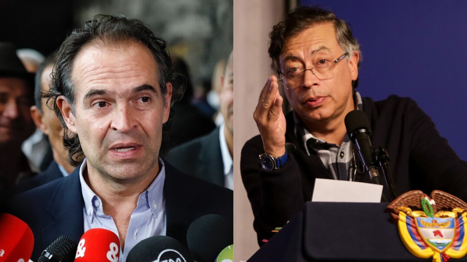 Federico Gutiérrez y Gustavo Petro - crédito Colprensa