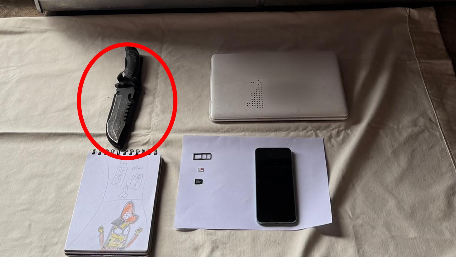 Un cuchillo de caza que generó preocupación