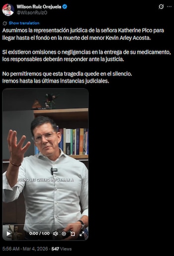 Wilson Ruiz señaló a autoridades