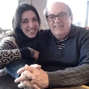 Mariana Basanta, junto a su