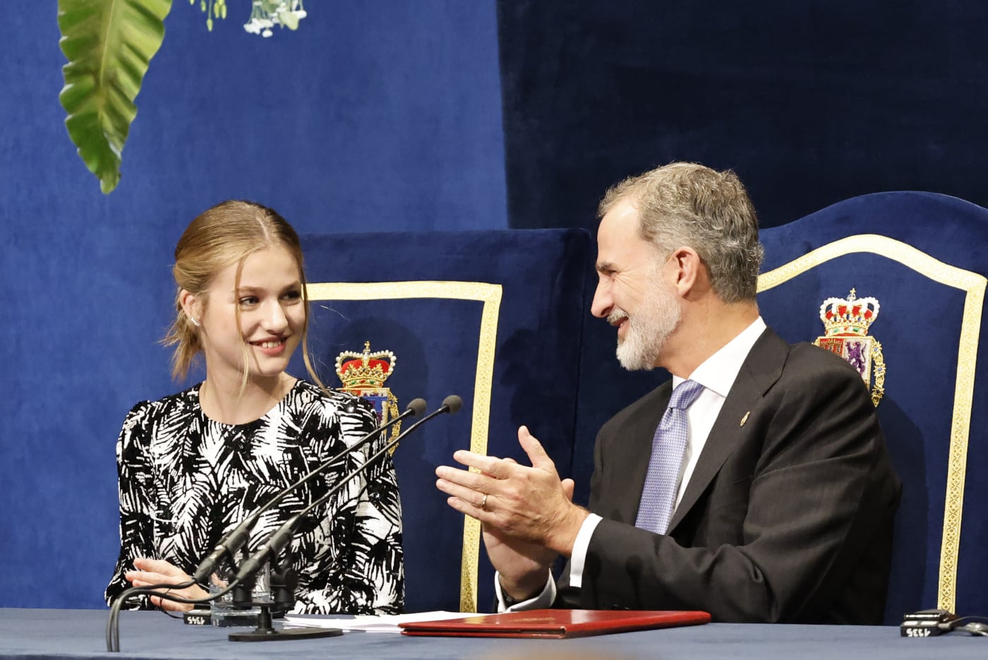 La princesa Leonor y el rey Felipe en los Premios Princesa de Asturias 2022. (Casa Real)