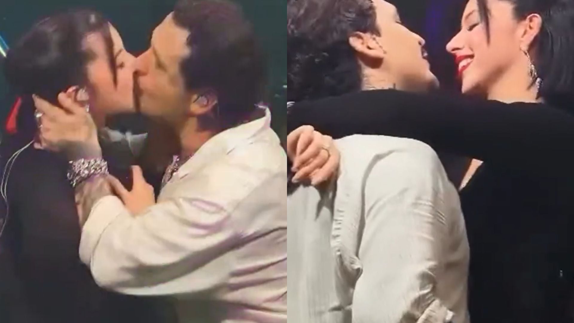Ángela Aguilar y Nodal se dejaron ver enamorados en Monterrey. (Captura de pantalla)