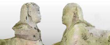 Las estatuas eran esfinges del