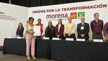Montserrat Caballero se registra por Morena y recibe respaldo del PT: Jaime Bonilla advierte que podrían competir solos en Baja California