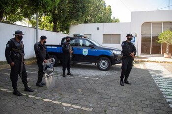 Imagen de archivo. Policías nicaragüenses