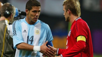 Diego Simeone y David Beckham