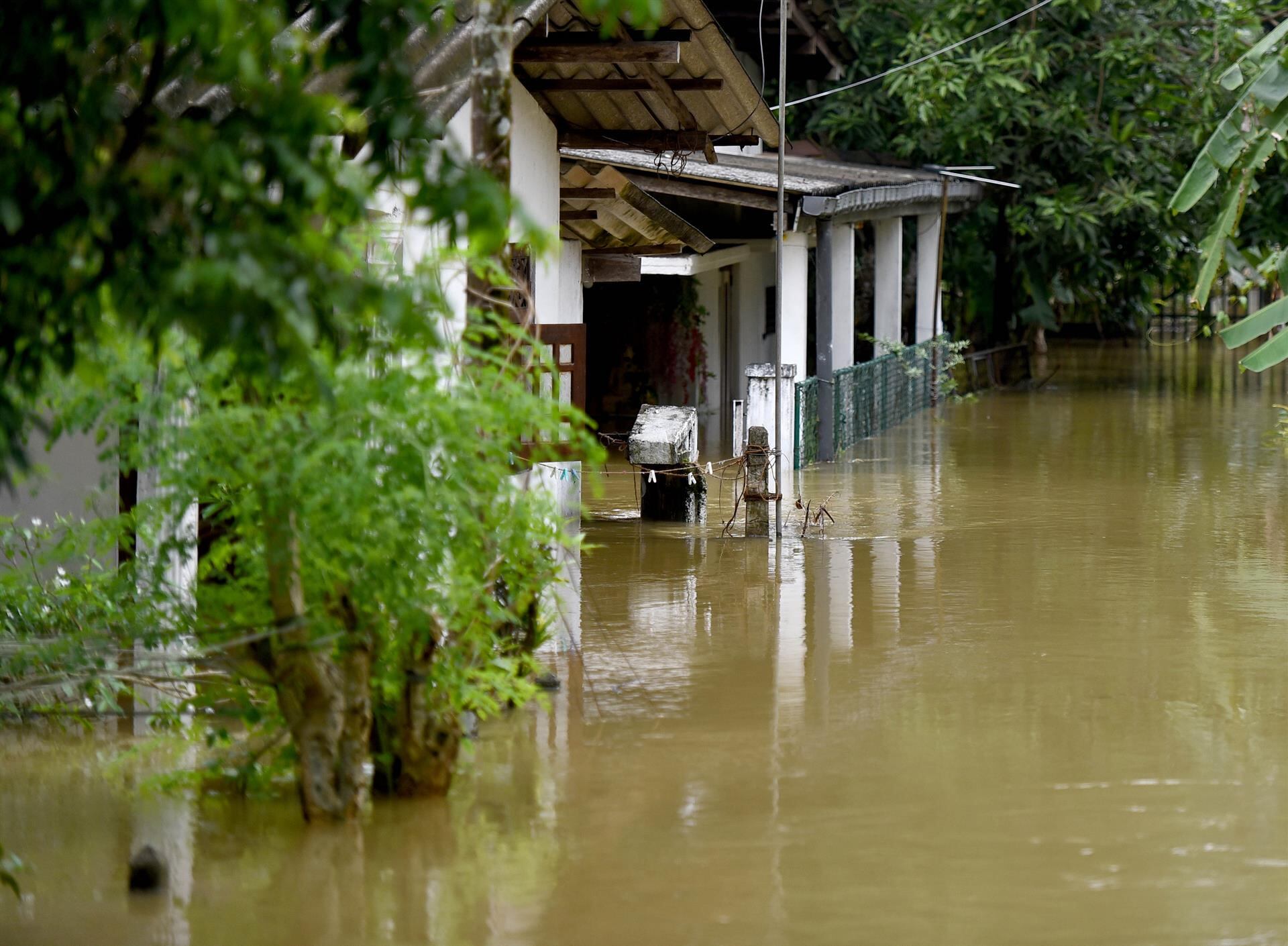 Imagen de las inundaciones en Sri Lanka.
