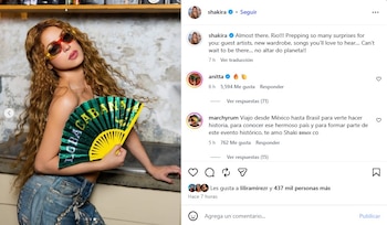 La cantante adelantó que los espectadores podrán esperar artistas invitados y cambios importantes en su vestuario de cara al regreso de 'Las mujeres ya no lloran World Tour' - crédito @shakira/Instagram