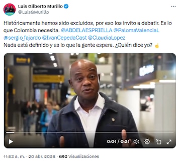 Luis Gilberto Murillo exigió debates con inclusión de todas las voces - crédito @LuisGMurillo/X