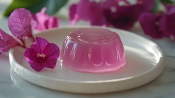 Gelatina de pétalos de bugambilia