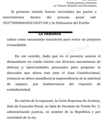 Jhonier leal-tutela-corte suprema