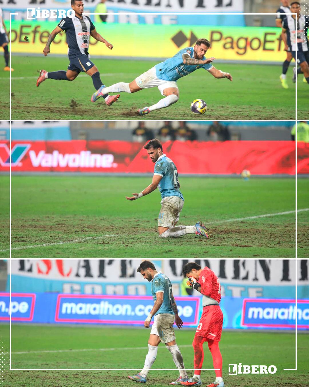 Felipe Vizeu falló una increíble ocasión de gol en Sporting Cristal vs Alianza Lima. - créditos: Líbero