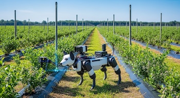 Un dispositivo autónomo recorre plantaciones