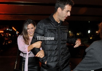Jimena Barón y Juan Martín del Potro después de una salida en Buenos Aires, en julio de 2017 (Foto: Teleshow)
