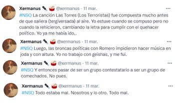 Parte del hilo de Twitter