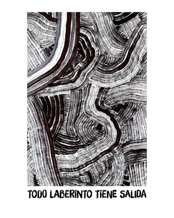 Francisco Villanueva ''Todo laberinto tiene salida'', 2025. Este cartel ganó el tercer lugar de la muestra. (Foto: Facebook/Museo Nacional de la Estampa MX)