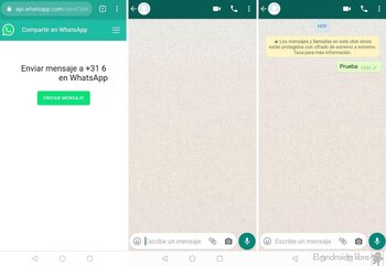 Conversar con alguien por WhatsApp sin tenerlo agendado. (foto: El Español)