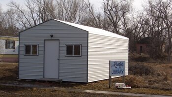 La única habitante del pueblo