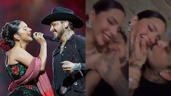 Ángela Aguilar y Christian Nodal reaparecen juntos en festejo con la familia del cantante