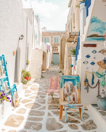 Naoussa, en la isla de