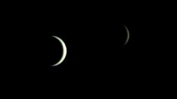 La NASA publica imágenes de la Tierra y la Luna parcialmente iluminadas por el Sol