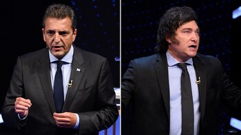 Sergio Massa y Javier Milei,