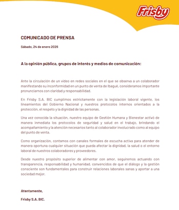 La compañía informó que el