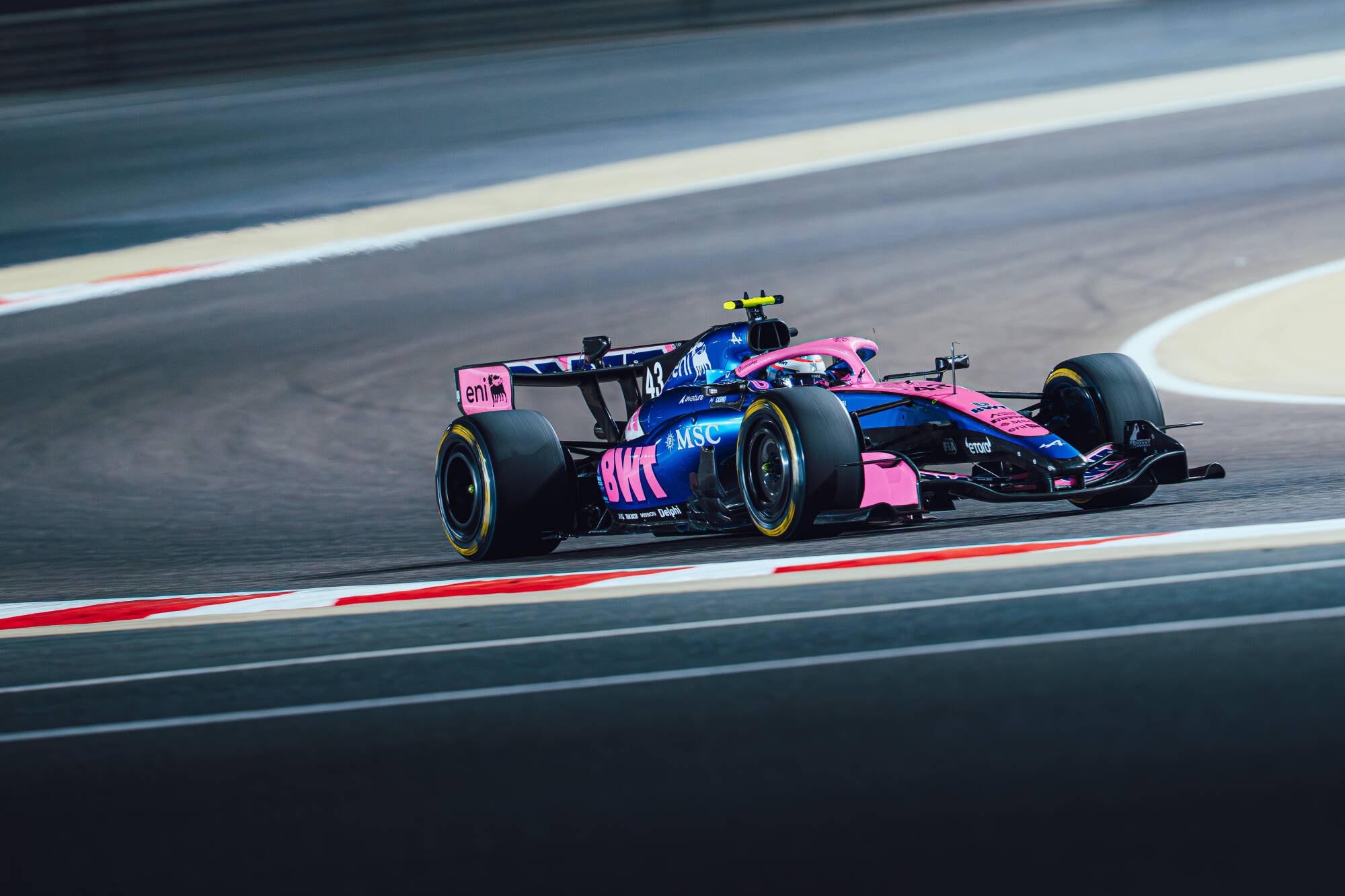 Colapinto fue más veloz que Gasly en el inicio de la segunda semana de ensayos en Sakhir (Tom Baigent / @AlpineF1Team)