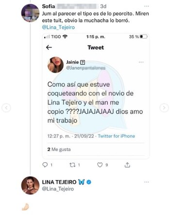 Respuesta de Lina Tejeiro a