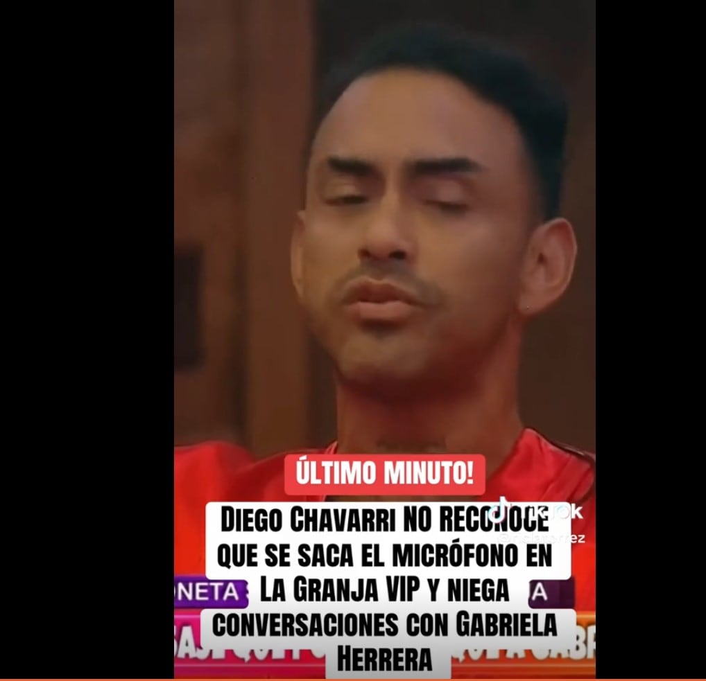 Polémica en La Granja VIP: Diego Chávarri y Gabriela Herrera rechazan vínculo sentimental. CFaptura: La Granja VIP.