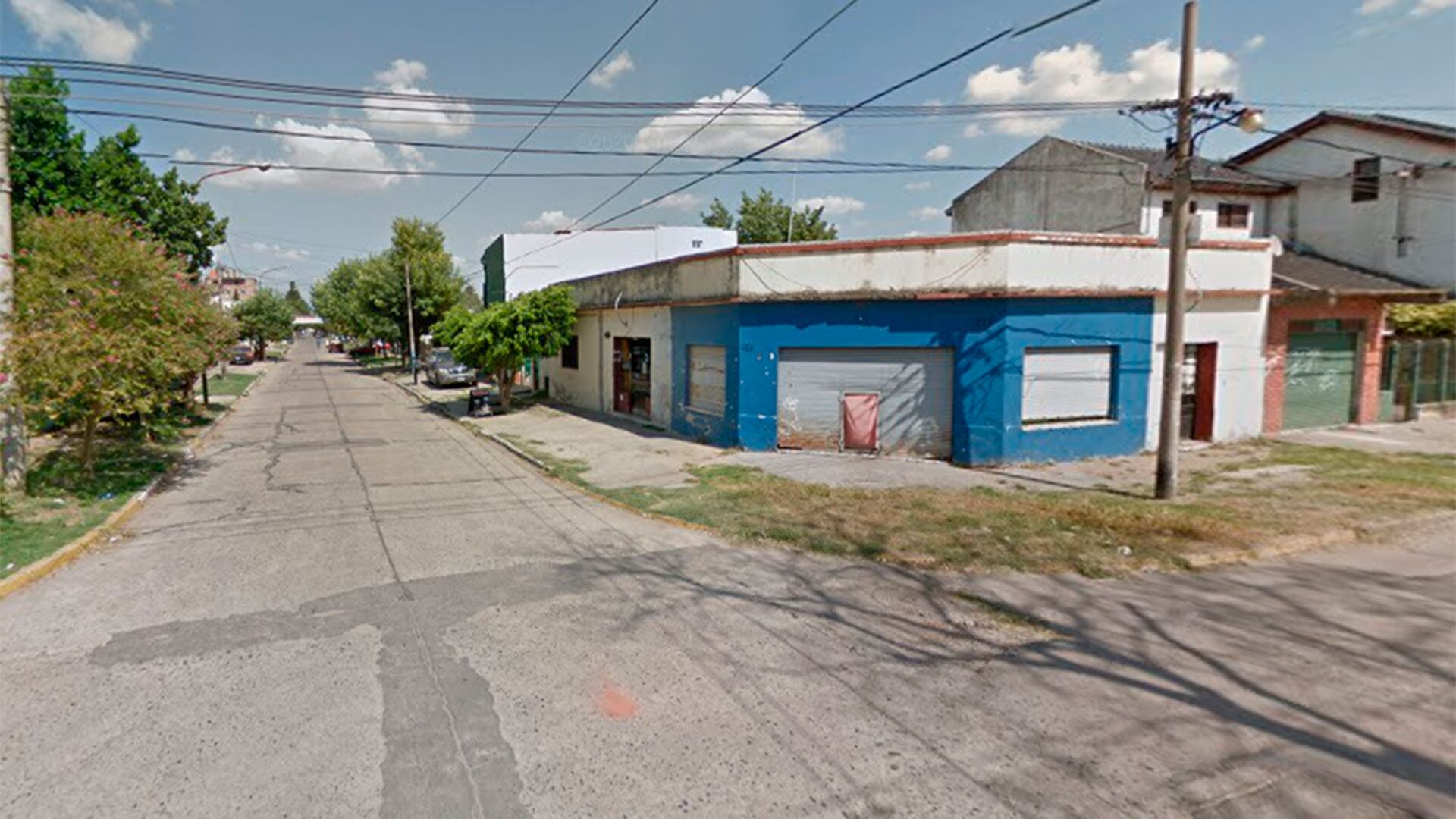 La cuadra de Merlo donde ocurrió el crimen