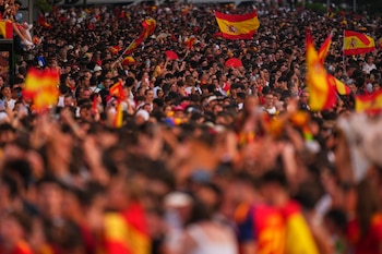 Celebraciones tras la victoria de la selección española en el Mundial 2026