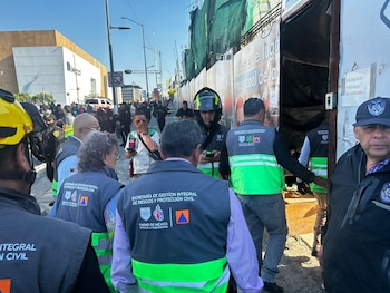 Protección Civil capitalino arribó al sitio. Crédito: SGIRPC