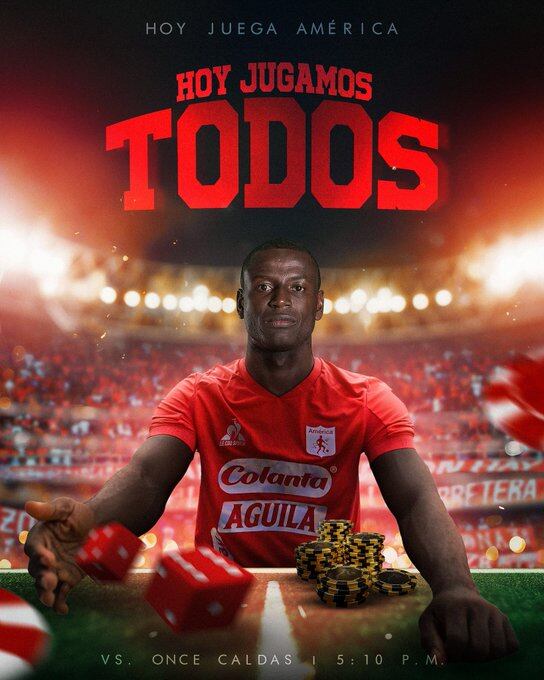 Afiche del partido entre América de Cali y Once Caldas - crédito @americadecali/X