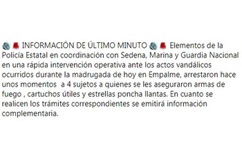 La Policía de Sonora informó